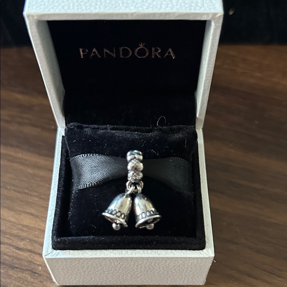 Authentic Pandora double Bells Christmas Charm